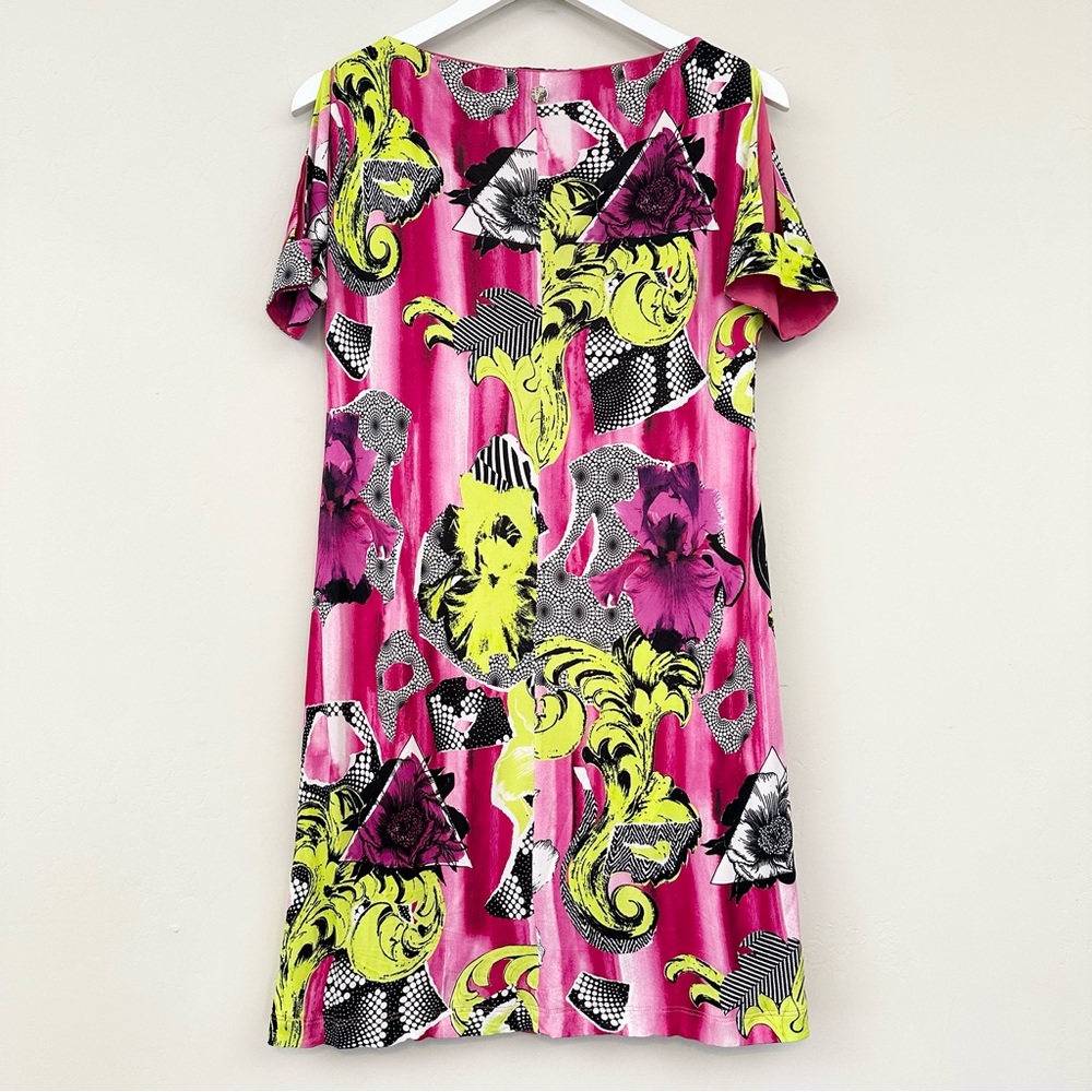 Versace Collection Pink Patterned Stretch Mini Dr… - image 7